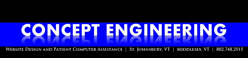 Concept Engineering Vermont Website Design, St. Johnsbury, Montpelier, Vermont, New Hampshire, Maine, New York